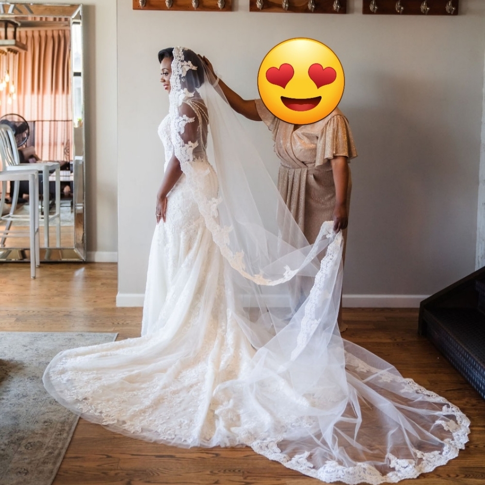 Hand-sewn cathedral mantilla Veil